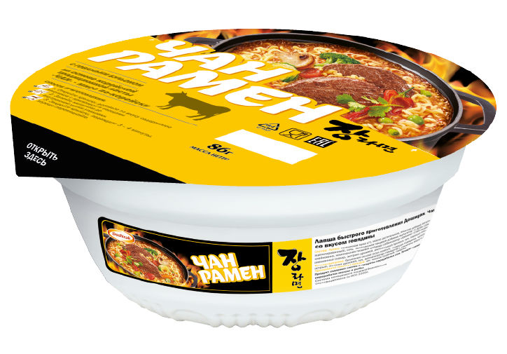 Лапша б/п ЧАН РАМЕН ДОШИРАК со вкусом говядины 86 г. 1*24 шт.
