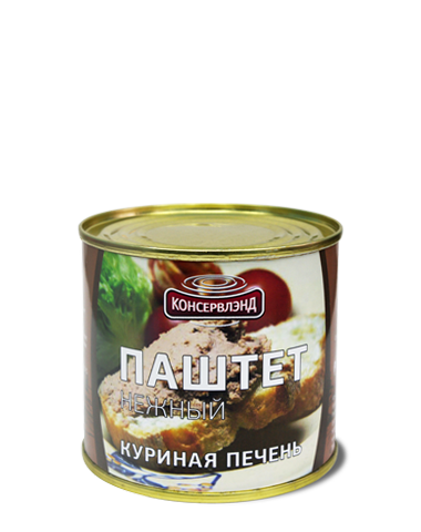 Паштет нежный с куриной печенью КОНСЕРВЛЭНД 240 г. 1*6 шт., шт.
