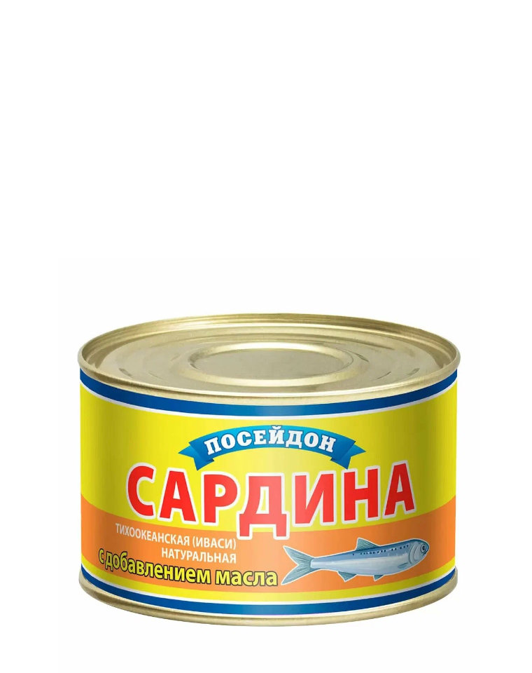 Сардина тихоокеанская (иваси) НДМ ПОСЕЙДОН 230 гр. 1*24 шт.(К136)