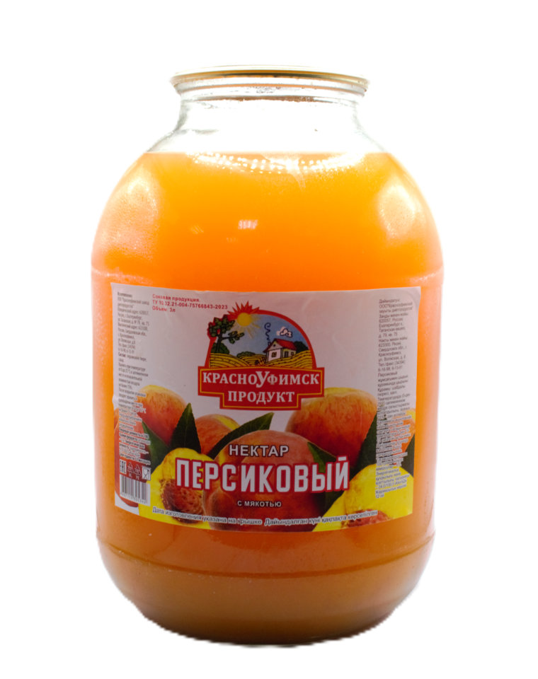 Нектар персиковый с мяк.  3л. 1*4 шт.с/б, шт.