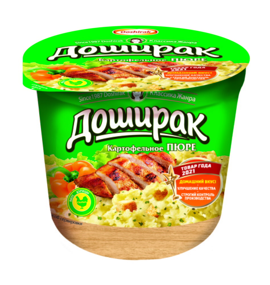 Пюре картофельное б/п ДОШИРАК со вкусом курицы 40 г.